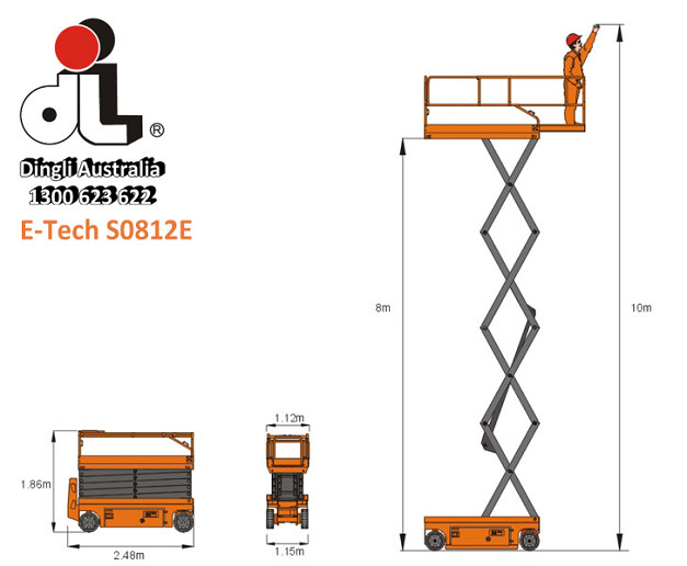 Dingli E-Tech S0812ACE Electric Scissor Lift