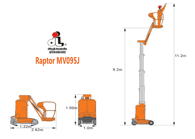 Dingli Raptor MV095J Mast Lift